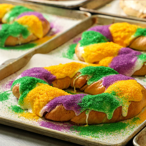 King Cakes on baking tray